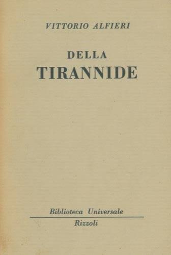 Copertina del libro DELLA TIRANNIDE