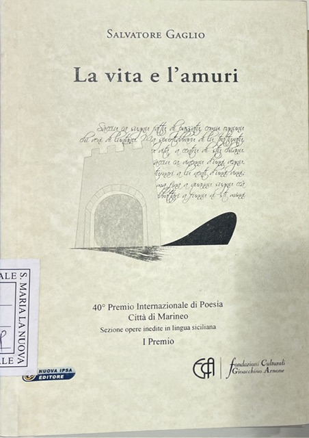 Copertina del libro La vita e l’amuri