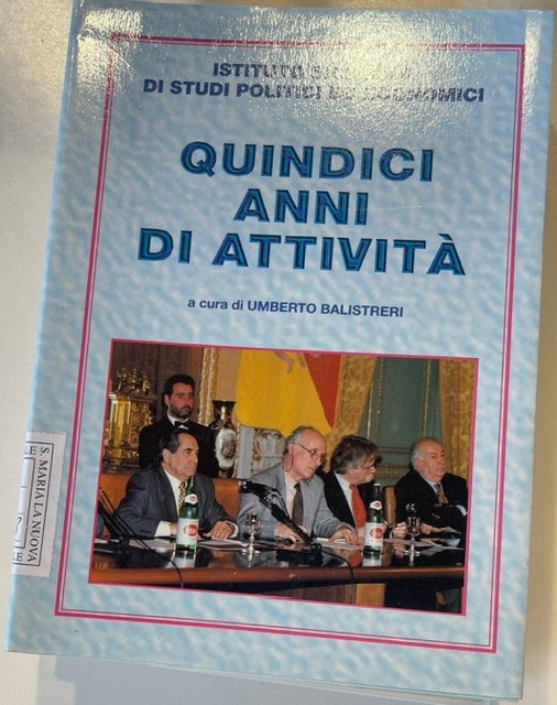 Copertina del libro Quindici Anni di attività