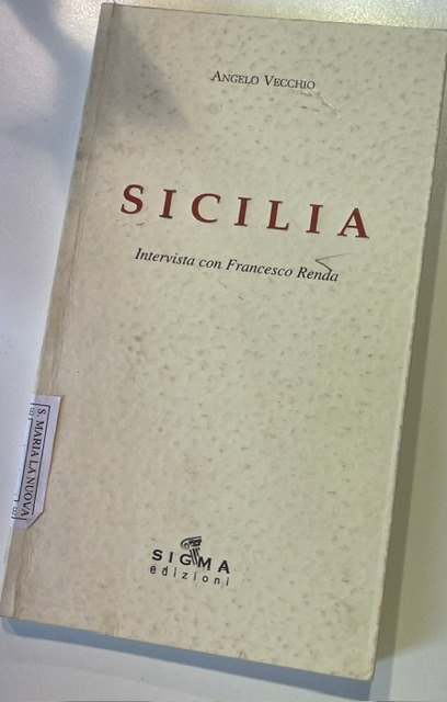 Copertina del libro Sicilia intervista con Francesco Renda