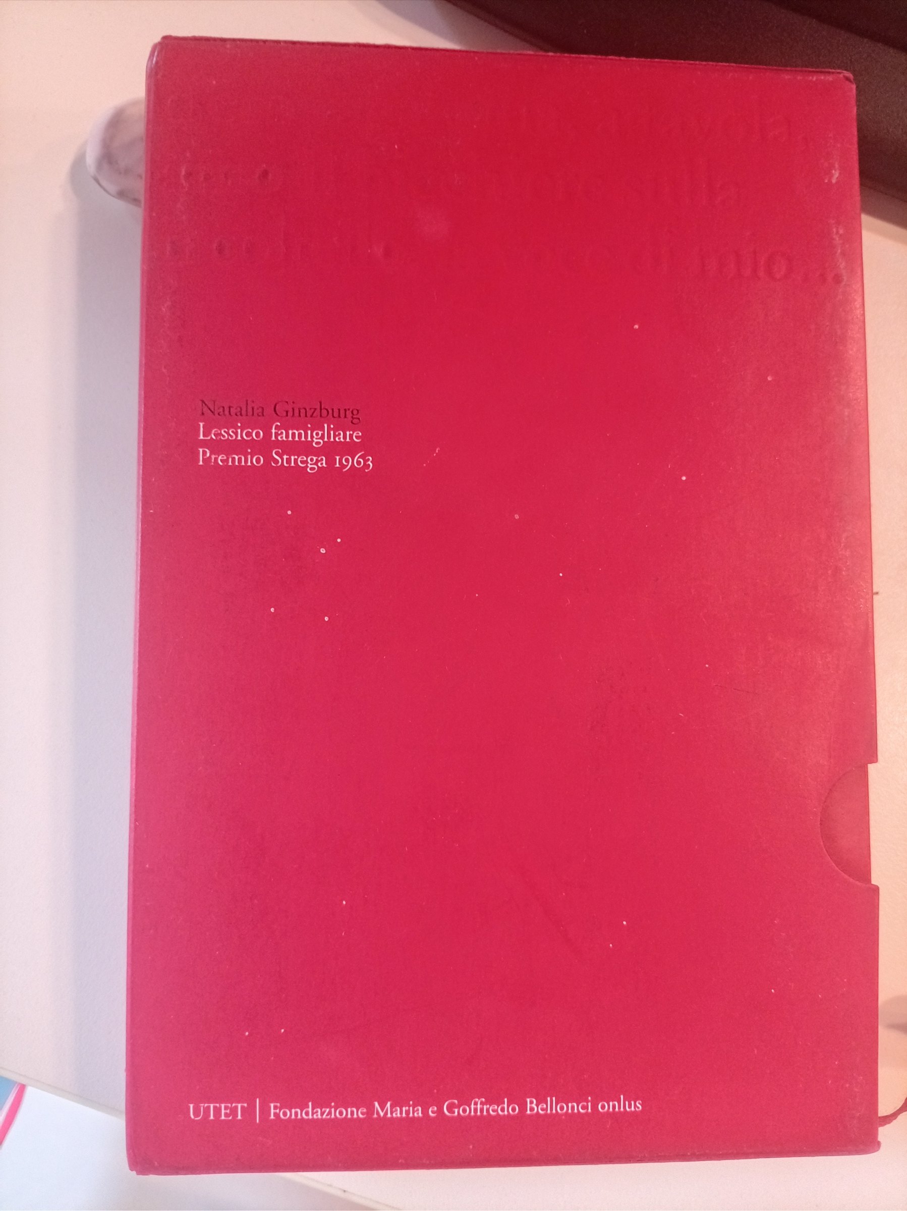 Copertina del libro lessico famigliare